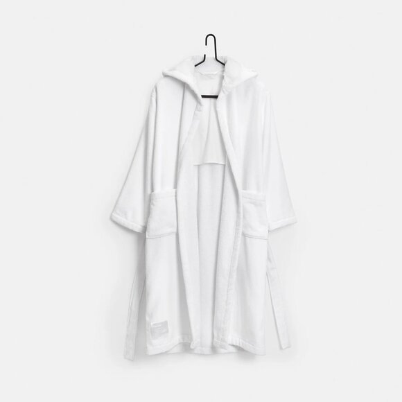 NEW Prossioni Signature Hooded Robe in White - Picture 1 of 10